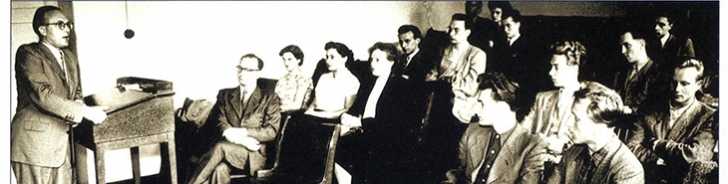 Erste Vorlesung am 8. September 1954 an der MAM